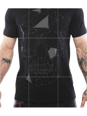 Iron Fist Men’s Skull graphic Tee Athletic Large Black